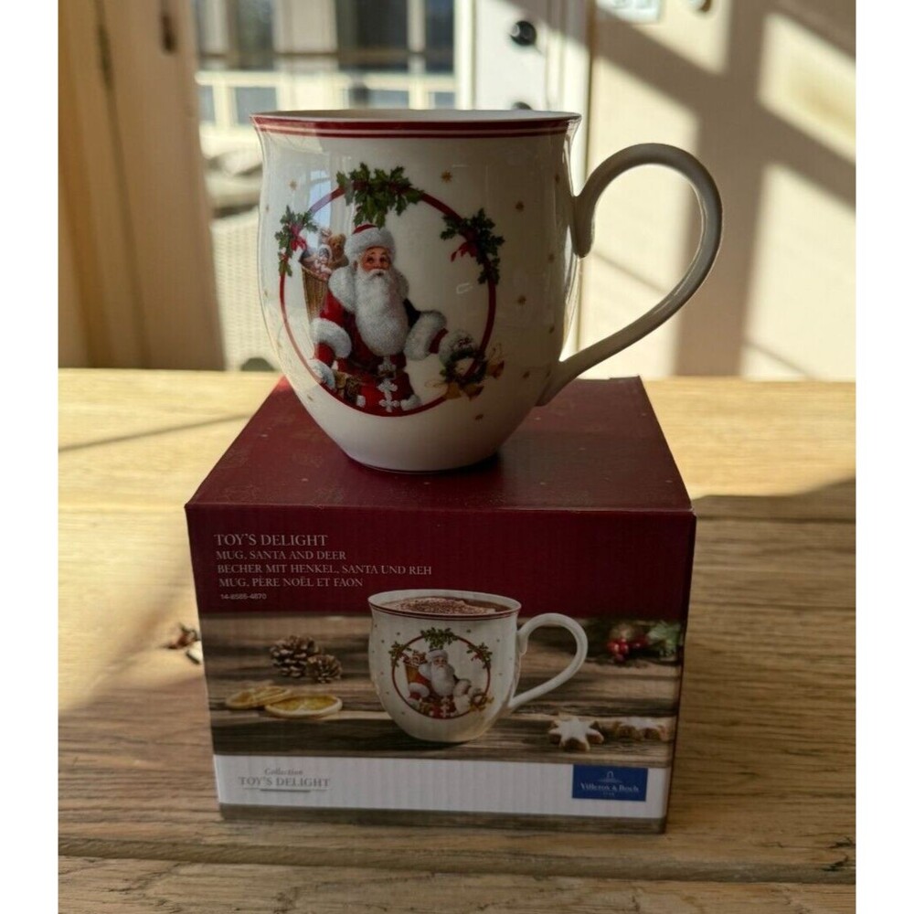 Villeroy & Boch Toy's Delight Christmas Mug w/ Handle Santa and Deer 390ml NEW